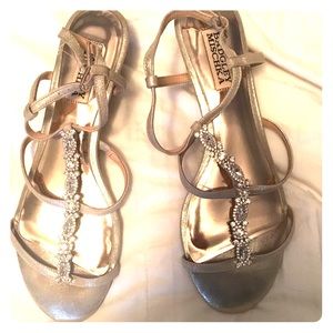 Badgley Mischka sandals worm once
